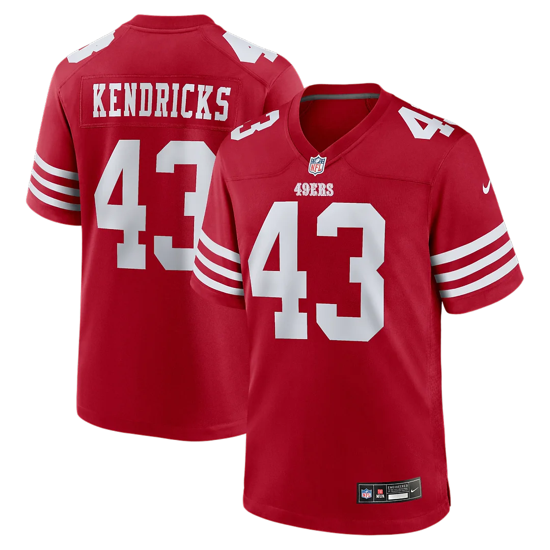 Zennovawear Eric Kendricks San Francisco 49ers Team Game Jersey - Scarlet