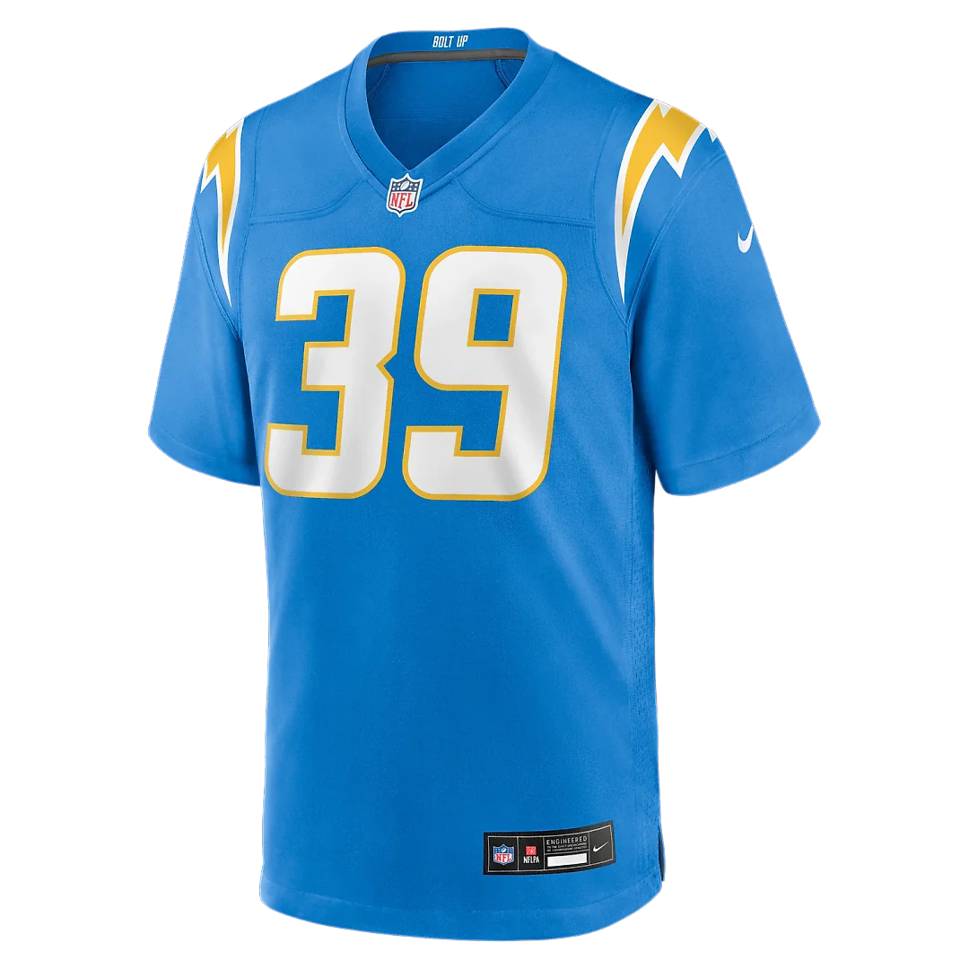 Zennovawear Eric Rogers Los Angeles Chargers Team Game Jersey - Powder Blue