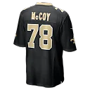 Zennovawear Erik Mccoy New Orleans Saints Game Jersey - Black