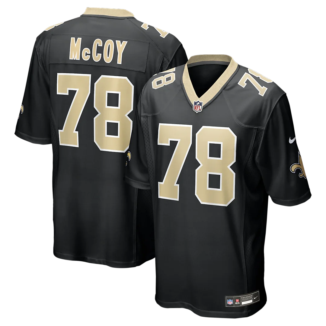 Zennovawear Erik Mccoy New Orleans Saints Game Jersey - Black