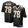 Zennovawear Erik Mccoy New Orleans Saints Game Jersey - Black
