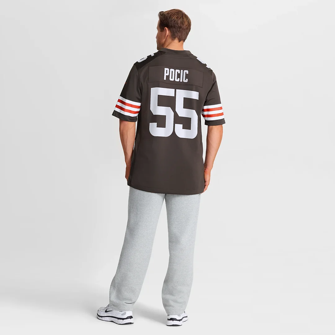Zennovawear Ethan Pocic Cleveland Browns Game Jersey - Brown