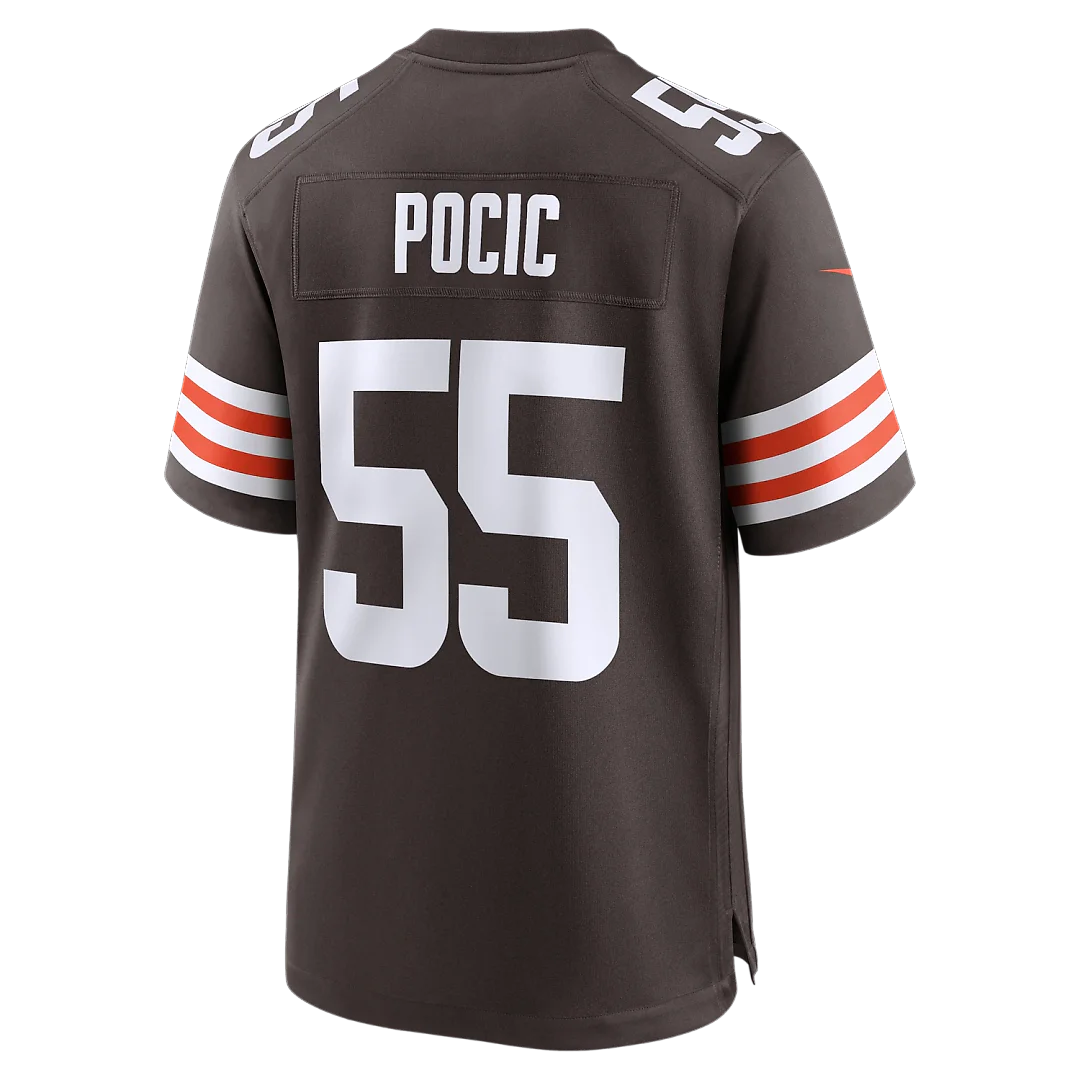Zennovawear Ethan Pocic Cleveland Browns Game Jersey - Brown