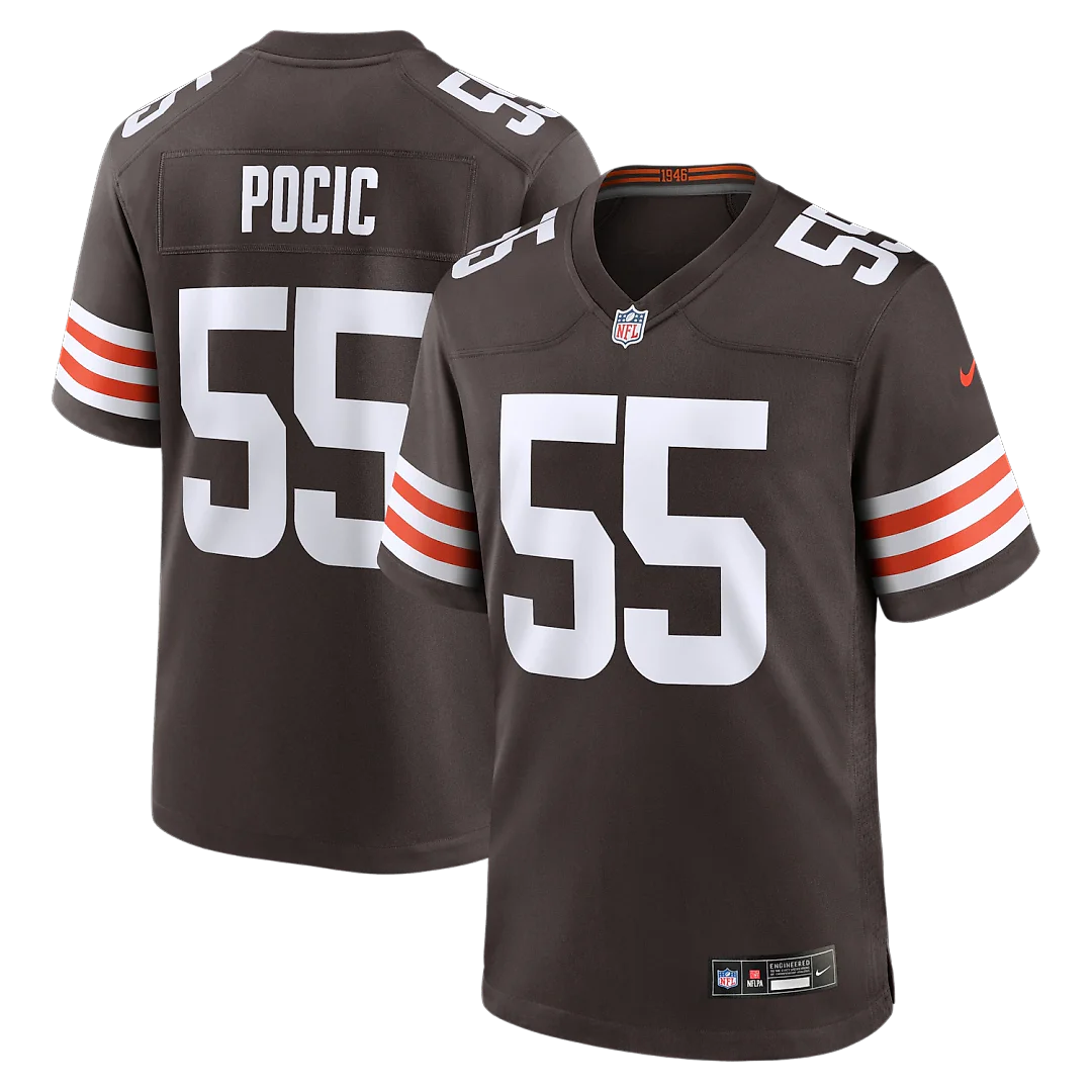 Zennovawear Ethan Pocic Cleveland Browns Game Jersey - Brown