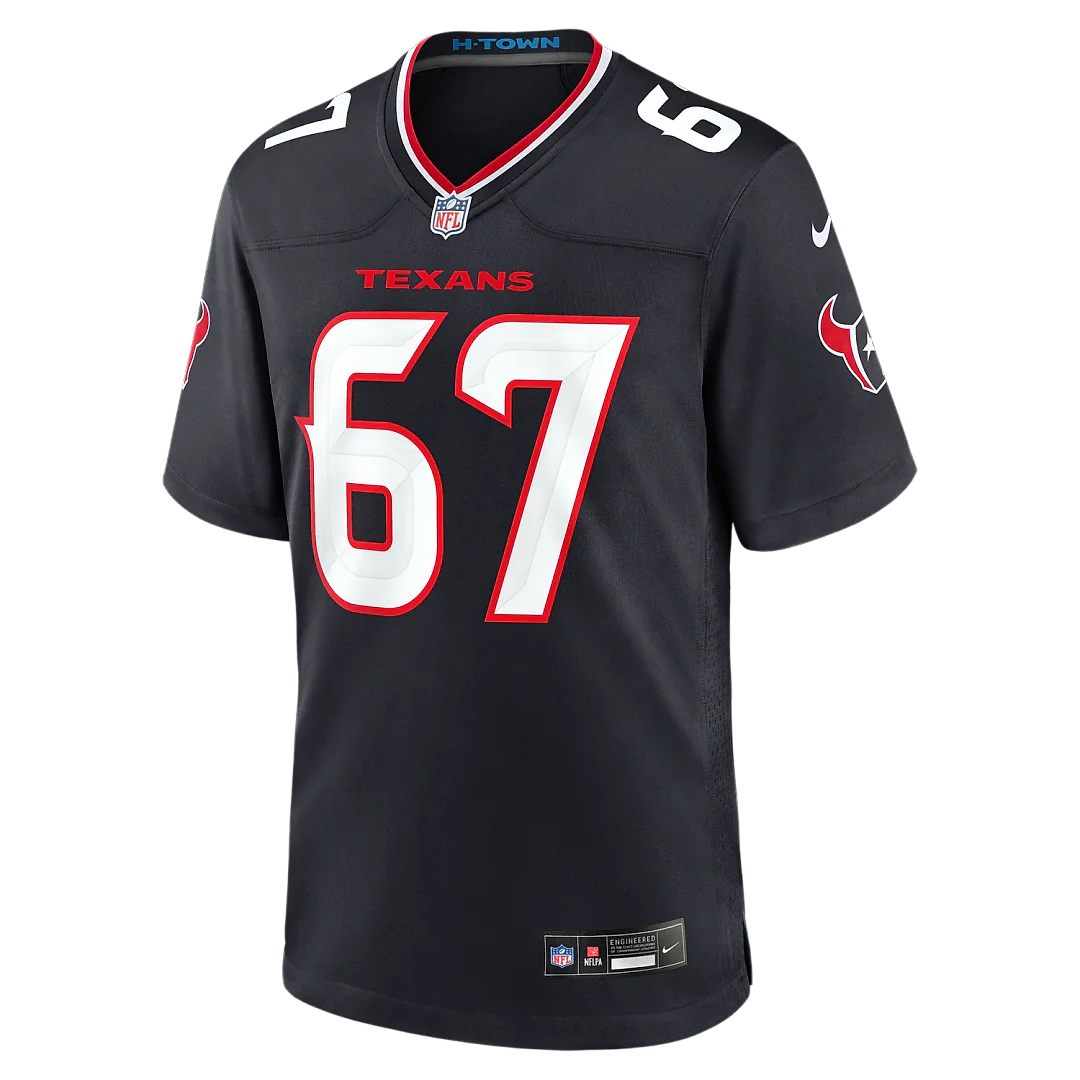 Zennovawear Evan Brown Houston Texans Team Game Jersey - Navy