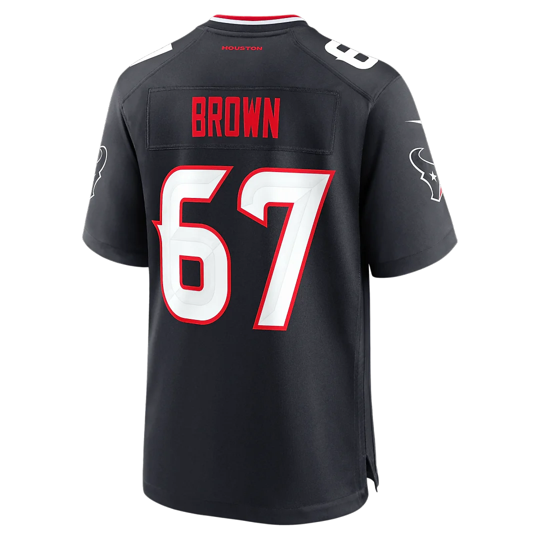 Zennovawear Evan Brown Houston Texans Team Game Jersey - Navy