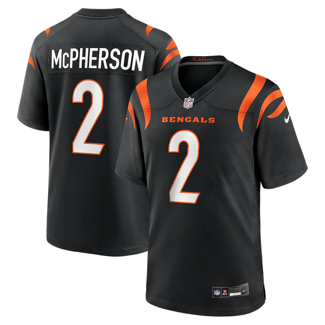 Zennovawear Evan McPherson Cincinnati Bengals Game Jersey - Black
