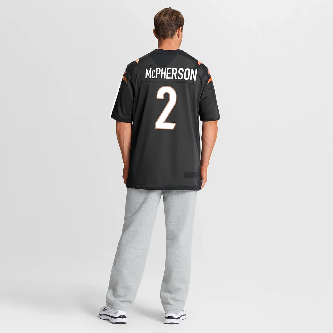 Zennovawear Evan McPherson Cincinnati Bengals Game Jersey - Black
