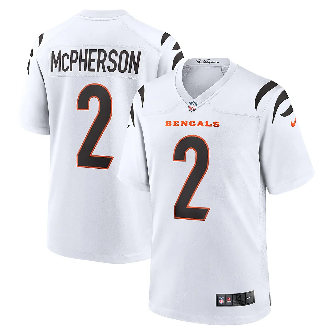 Zennovawear Evan McPherson Cincinnati Bengals Game Player Jersey - White