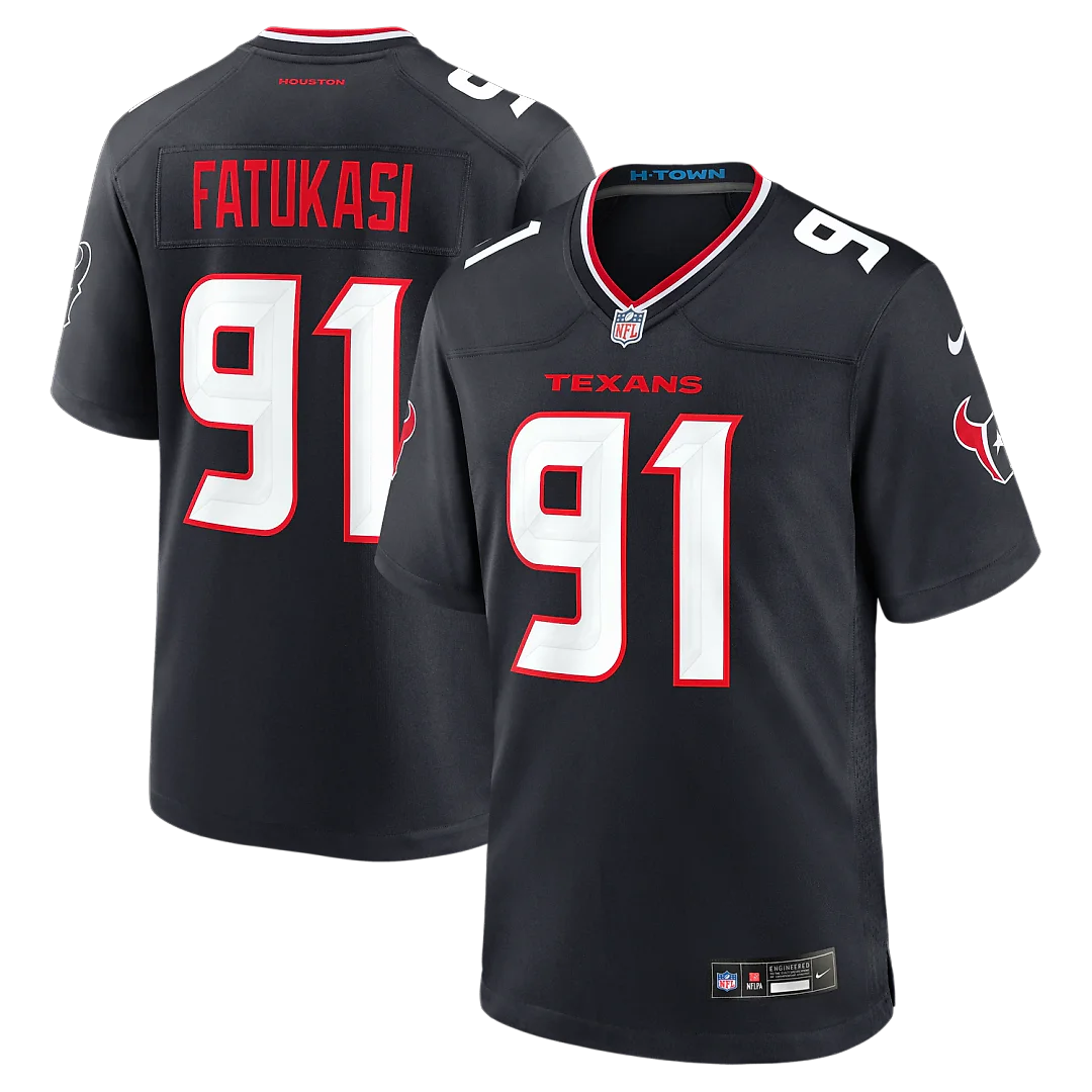 Zennovawear Folorunso Fatukasi Houston Texans Team Game Jersey - Navy