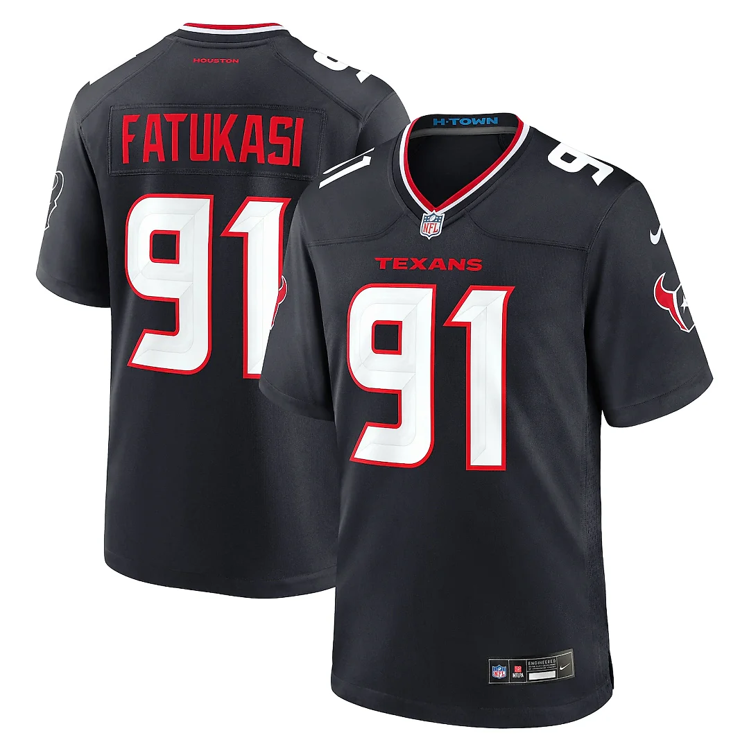 Zennovawear Folorunso Fatukasi Houston Texans Team Game Jersey - Navy