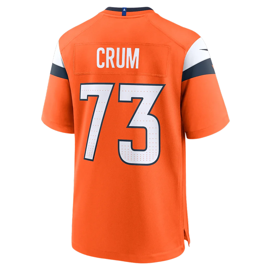 Zennovawear Frank Crum Denver Broncos Team Game Jersey - Orange