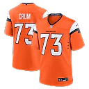 Zennovawear Frank Crum Denver Broncos Team Game Jersey - Orange