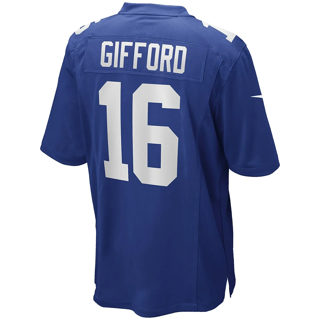 Zennovawear Frank Gifford New York Giants Game Retired Player Jersey - Royal