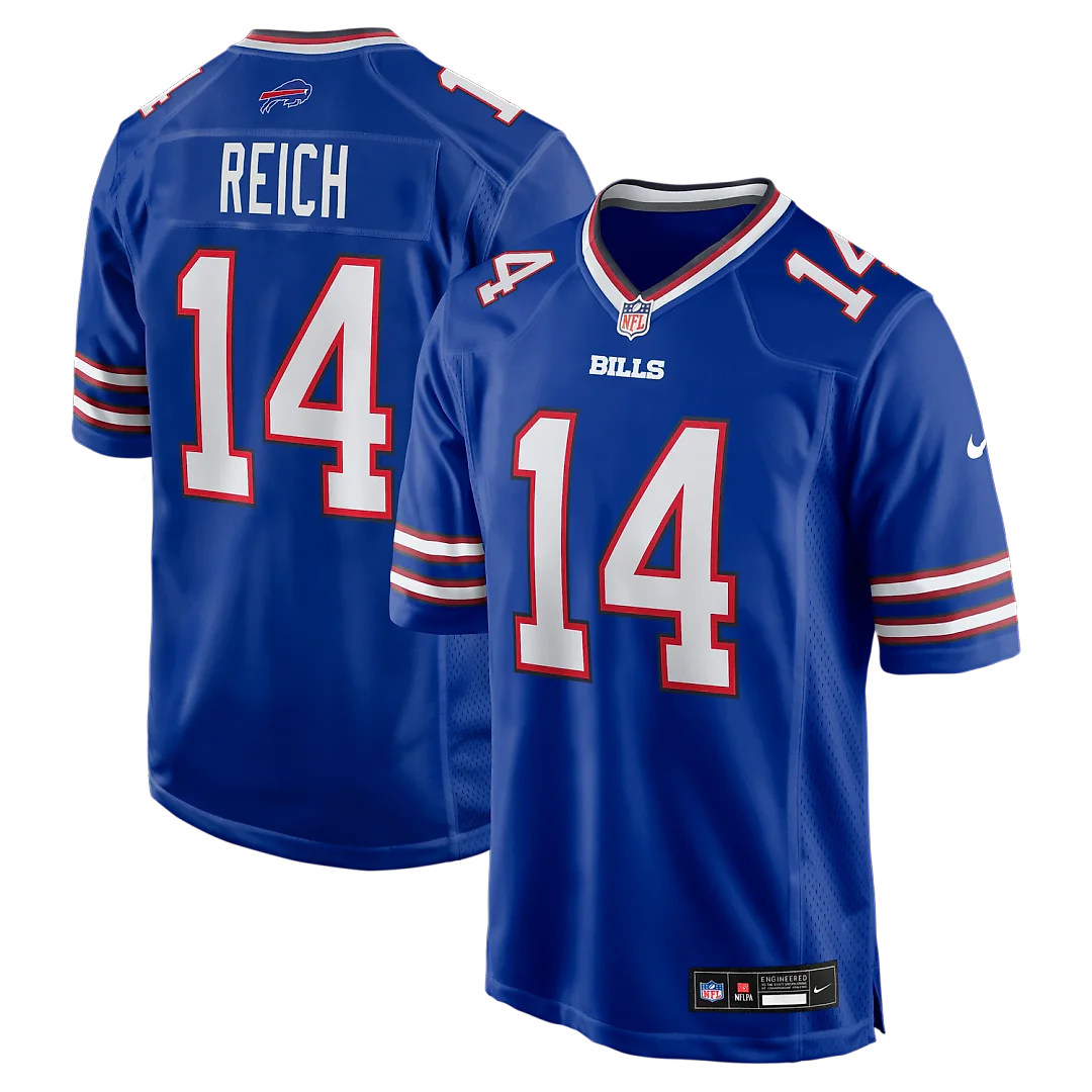 Zennovawear Frank Reich Buffalo Bills Game Retired Player Jersey - Royal