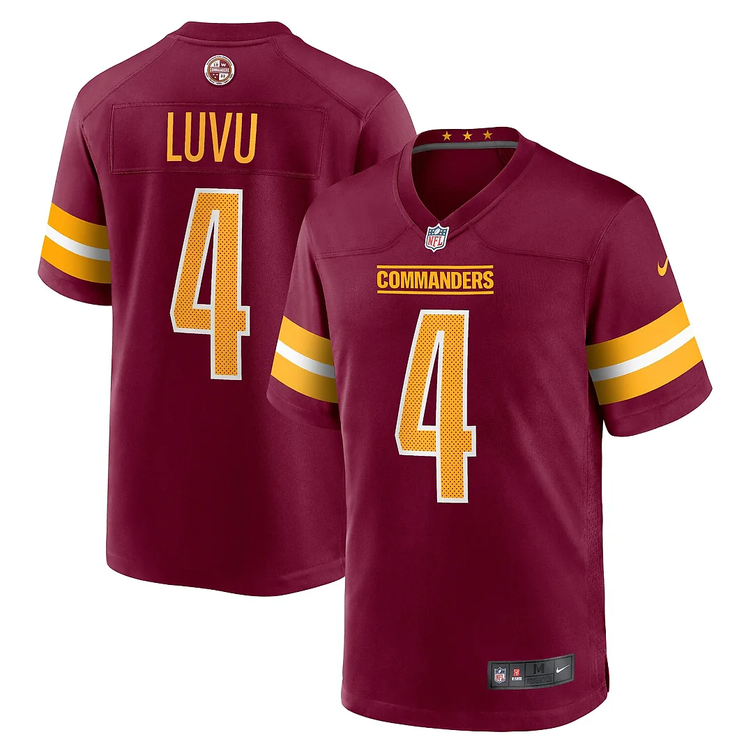 Zennovawear Frankie Luvu Washington Commanders Game Jersey - Burgundy