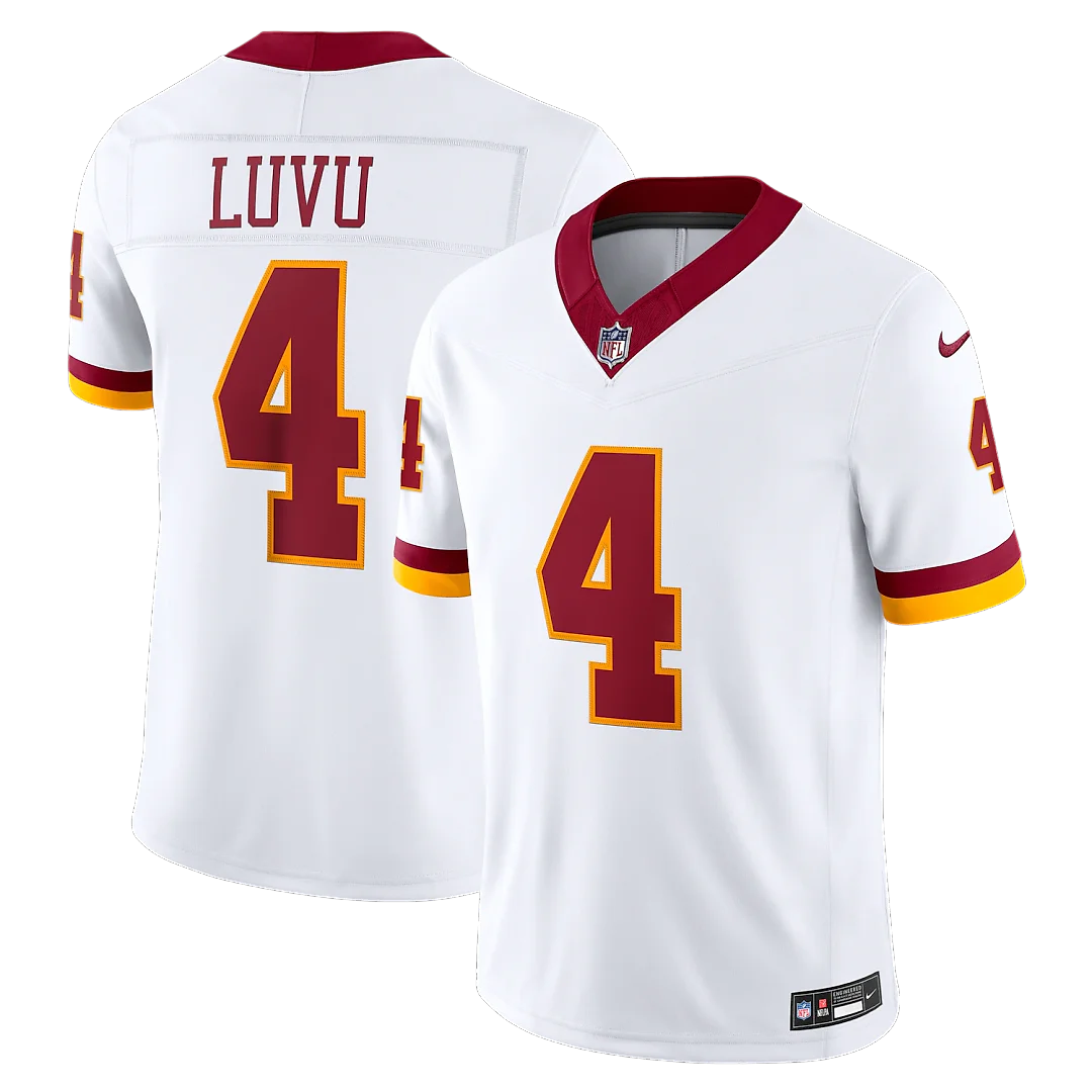 Zennovawear Frankie Luvu Washington Commanders Vapor FUSE. Stitched Limited Jersey - White