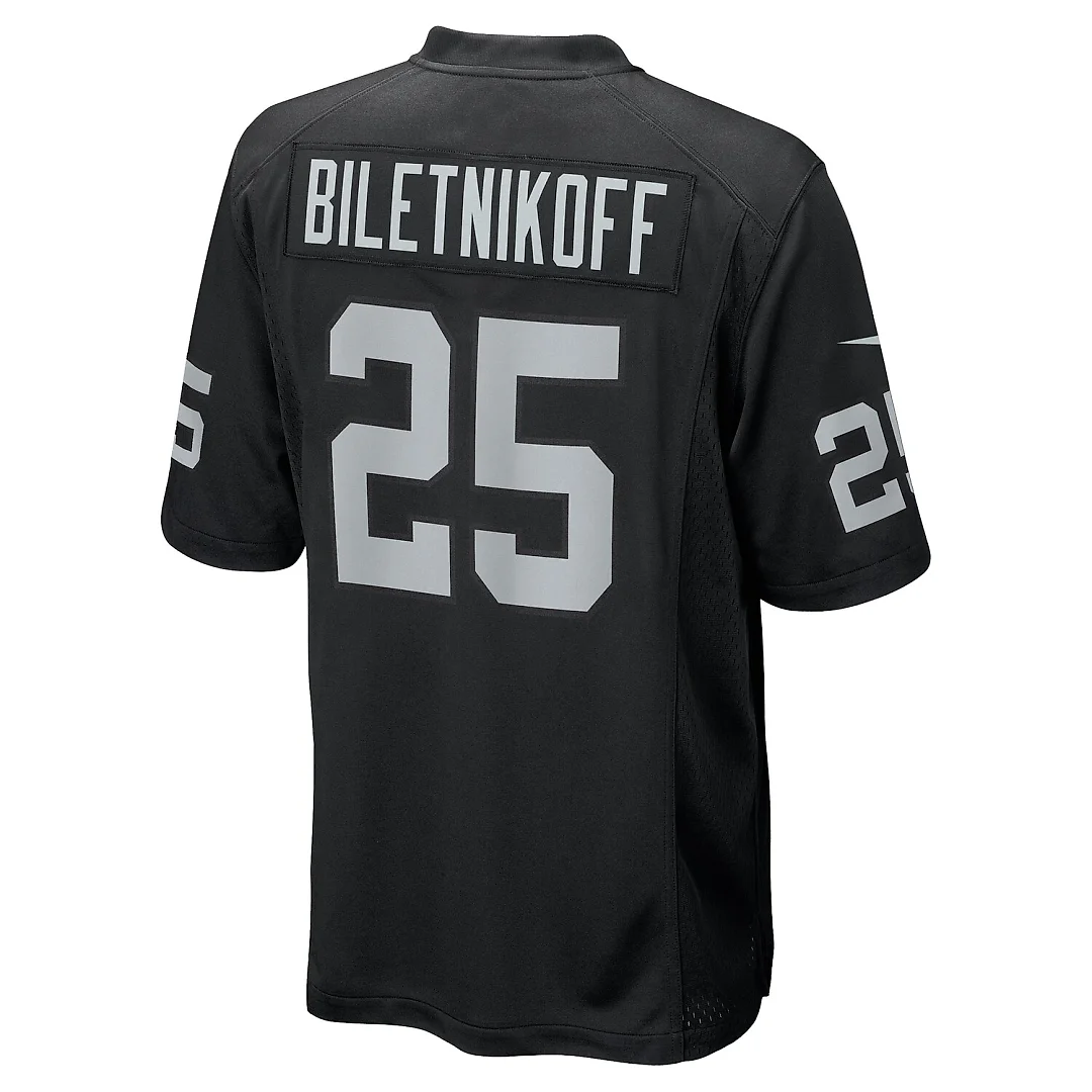 Zennovawear Fred Biletnikoff Las Vegas Raiders Game Retired Player Jersey - Black