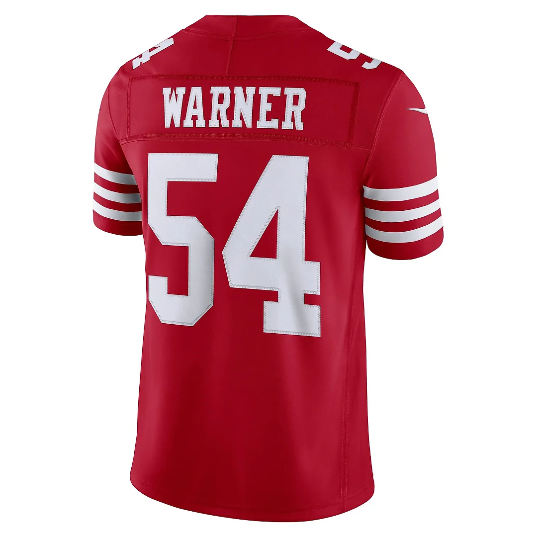 Zennovawear Fred Warner San Francisco 49ers Team Vapor FUSE. Stitched Limited Jersey - Scarlet