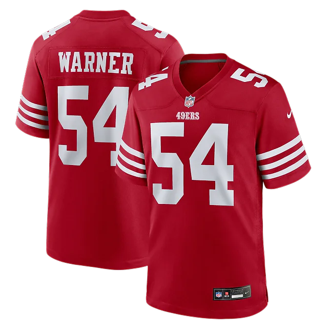 Zennovawear Fred Warner San Francisco 49ers Player Game Jersey - Scarlet