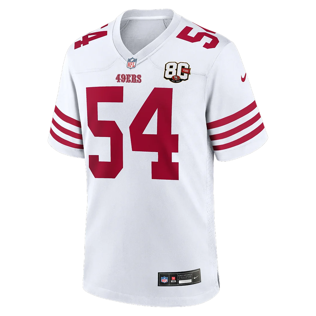 Zennovawear Fred Warner San Francisco 49ers 80th Anniversary Game Jersey - White