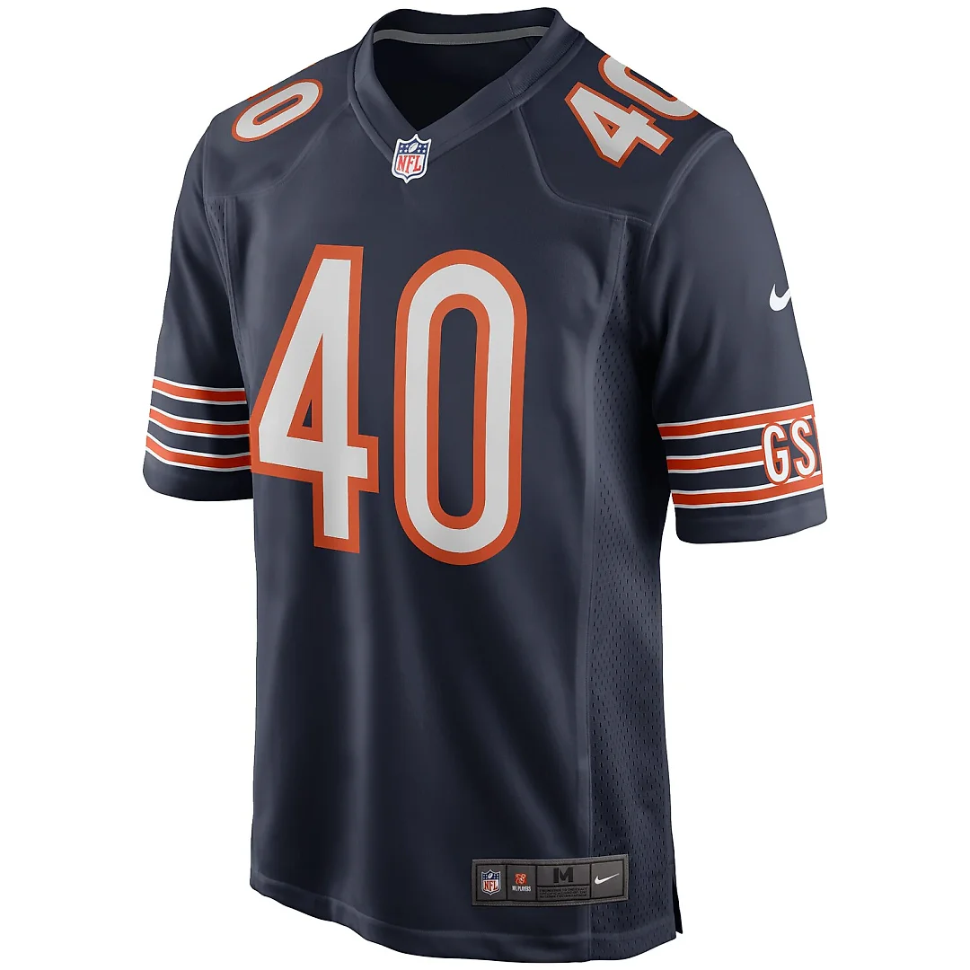 Zennovawear Gale Sayers Chicago Bears Game Retired Player Jersey - Navy