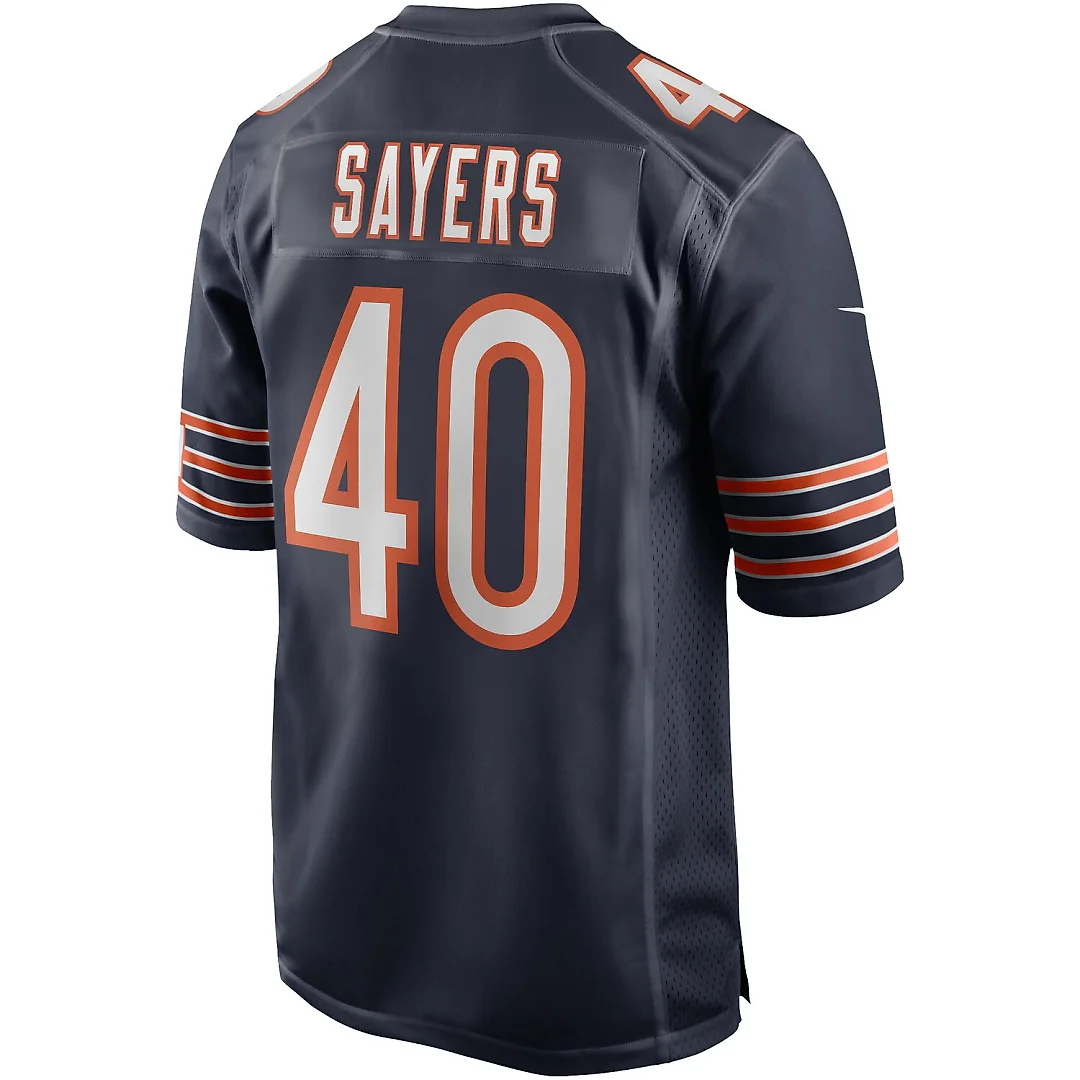 Zennovawear Gale Sayers Chicago Bears Game Retired Player Jersey - Navy
