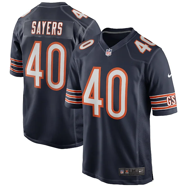 Zennovawear Gale Sayers Chicago Bears Game Retired Player Jersey - Navy