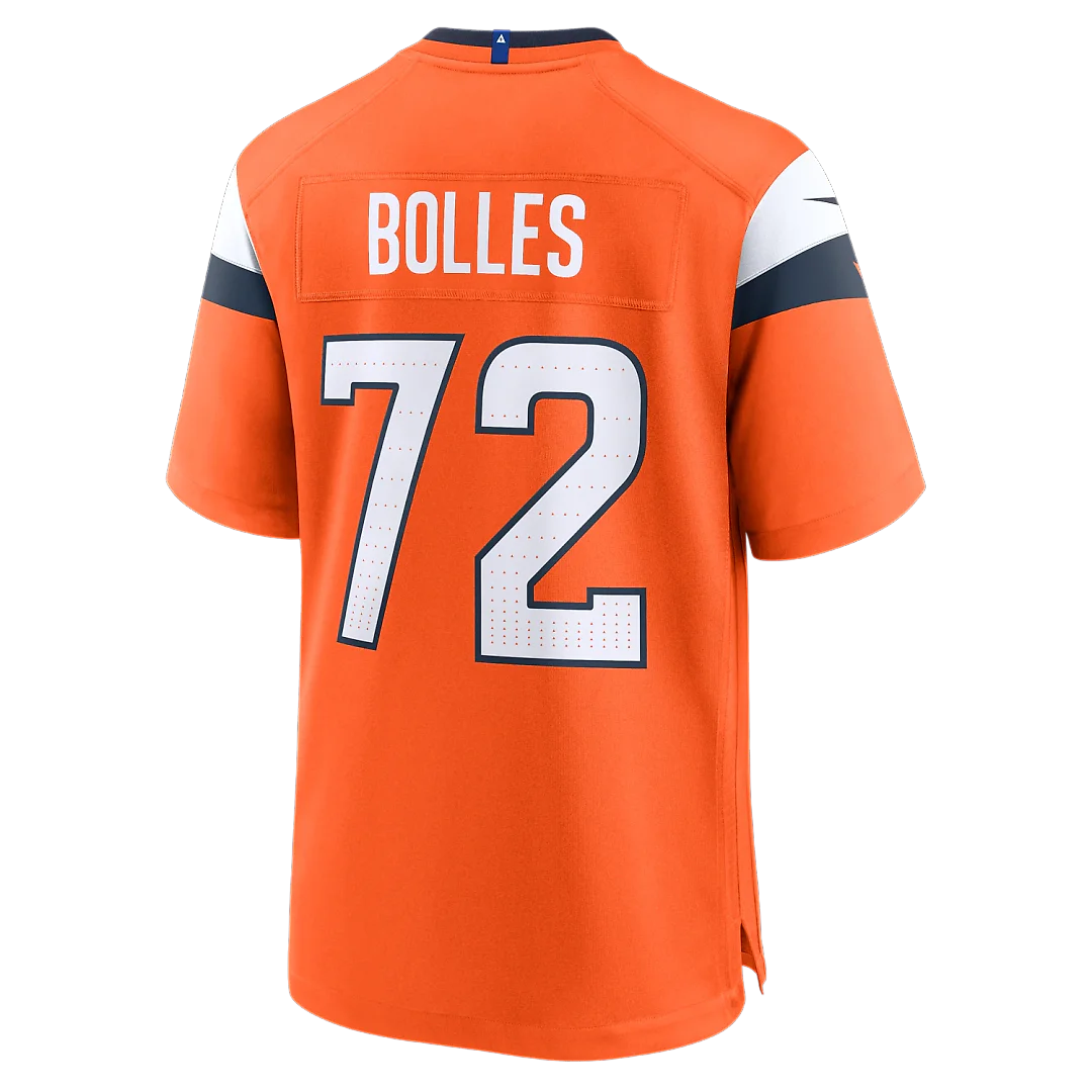 Zennovawear Garett Bolles Denver Broncos Team Game Jersey - Orange
