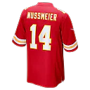 Zennovawear Garrett Nussmeier Kansas City Chiefs Game Jersey - Red