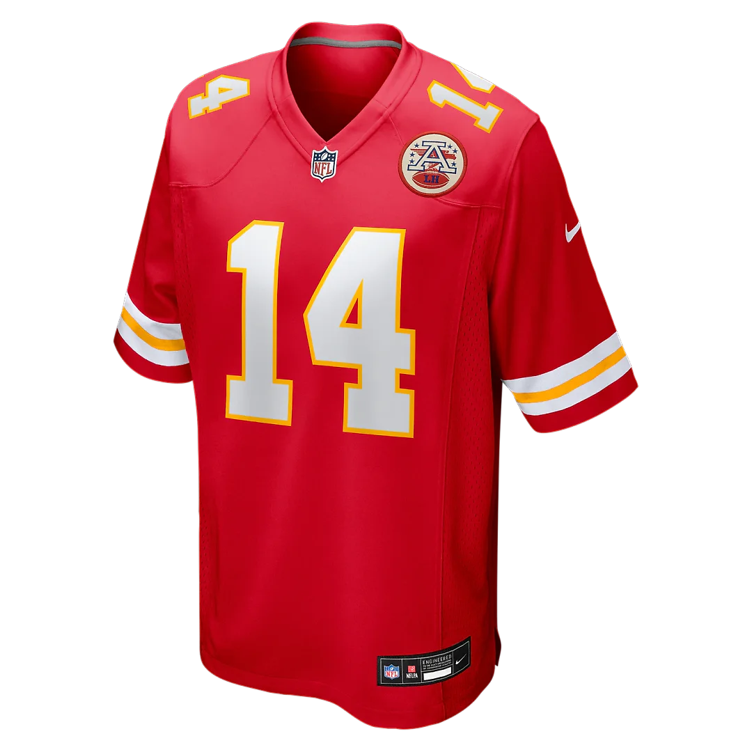 Zennovawear Garrett Nussmeier Kansas City Chiefs Game Jersey - Red