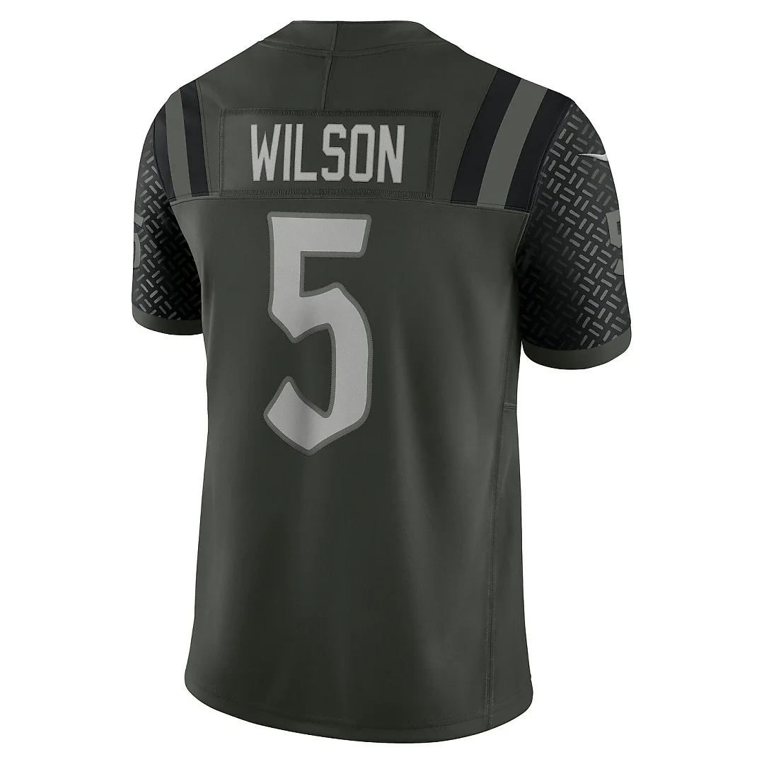 Zennovawear Garrett Wilson New York Jets 2025 Rivalries Collection Stitched Limited Jersey - Gotham Green