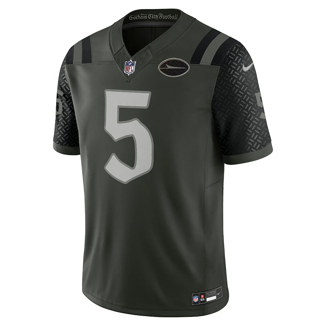 Zennovawear Garrett Wilson New York Jets 2025 Rivalries Collection Stitched Limited Jersey - Gotham Green