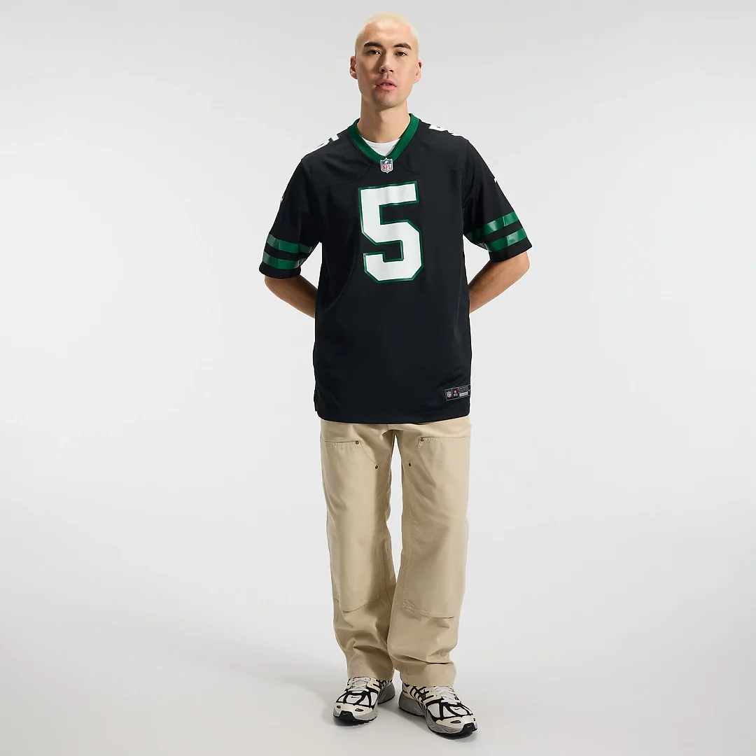 Zennovawear Garrett Wilson New York Jets Alternate Game Jersey - Legacy Black
