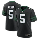Zennovawear Garrett Wilson New York Jets Alternate Game Jersey - Legacy Black