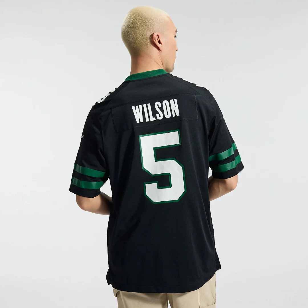 Zennovawear Garrett Wilson New York Jets Alternate Game Jersey - Legacy Black