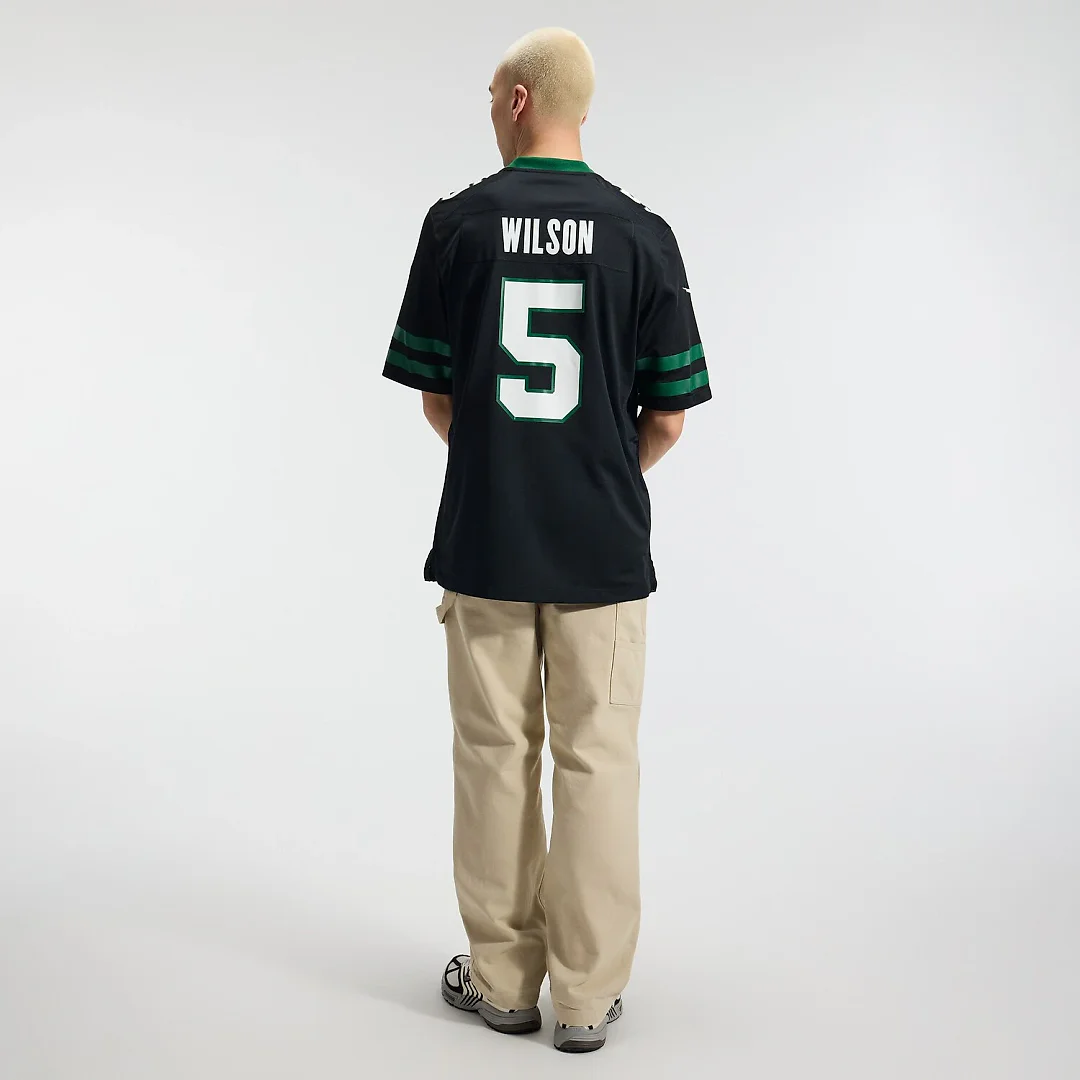 Zennovawear Garrett Wilson New York Jets Alternate Game Jersey - Legacy Black