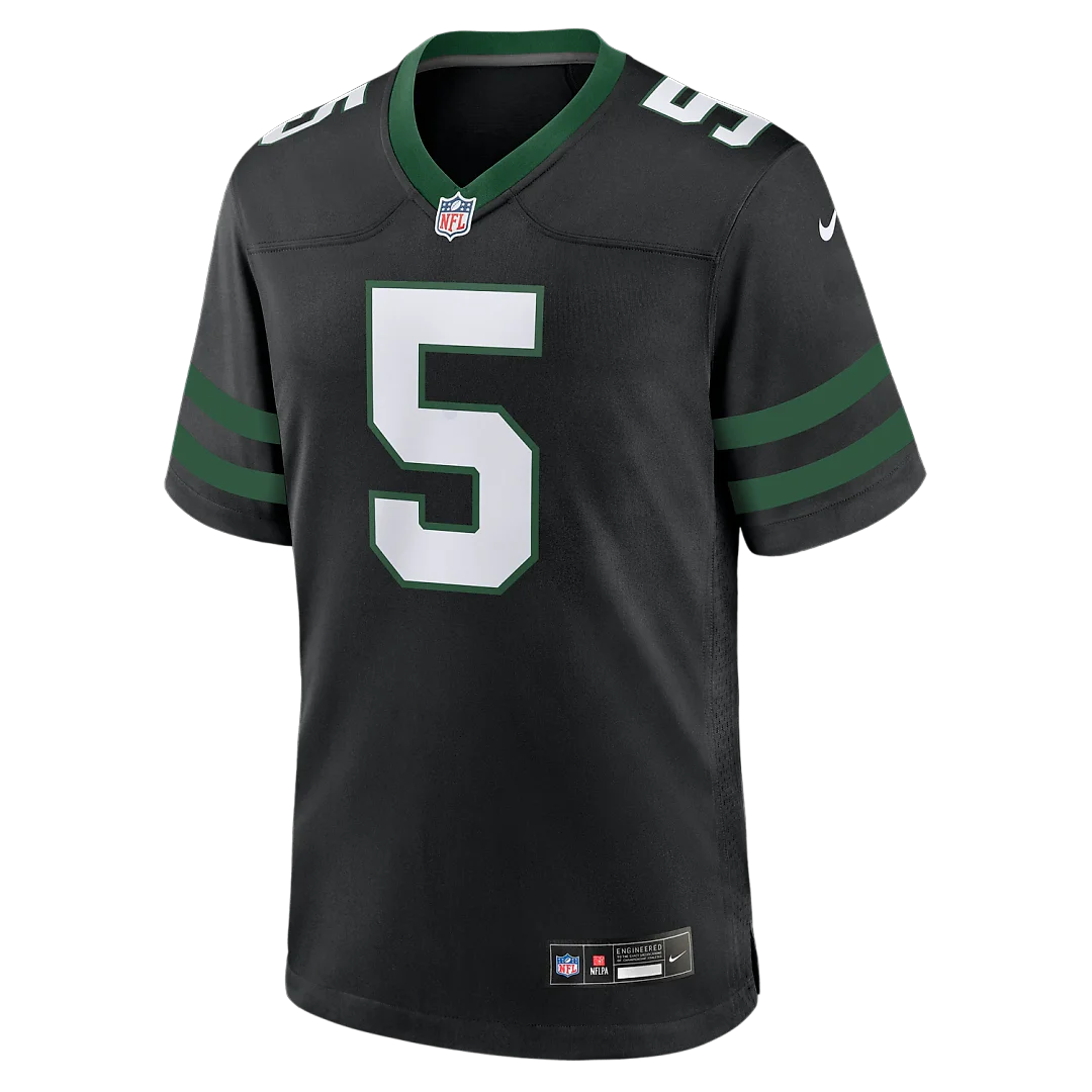 Zennovawear Garrett Wilson New York Jets Alternate Game Jersey - Legacy Black