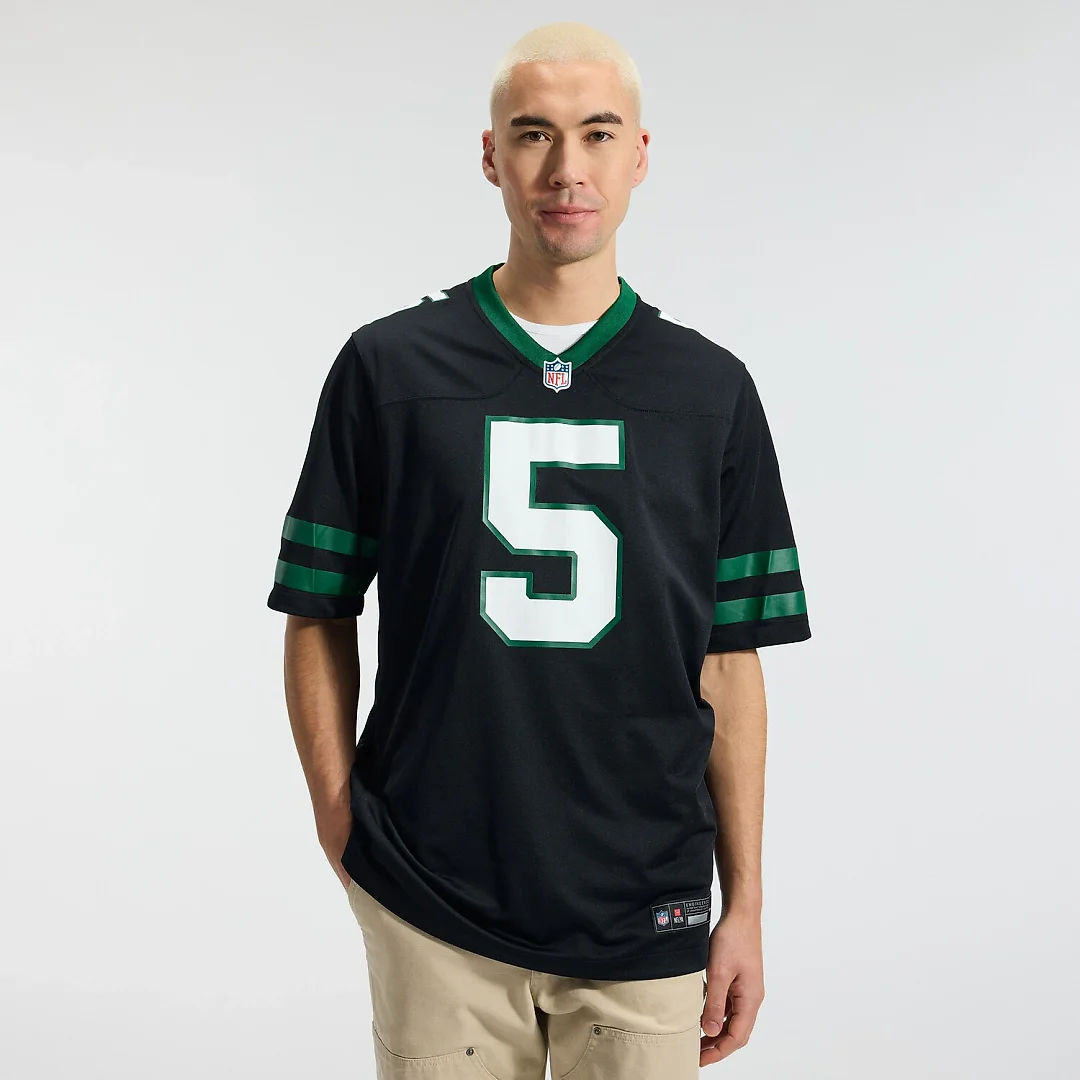 Zennovawear Garrett Wilson New York Jets Alternate Game Jersey - Legacy Black