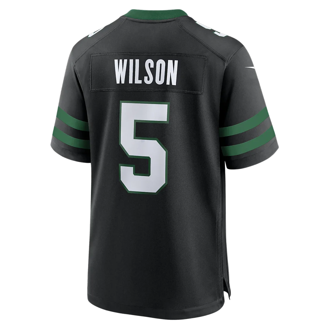 Zennovawear Garrett Wilson New York Jets Alternate Game Jersey - Legacy Black