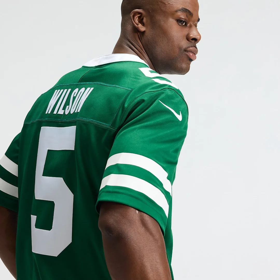 Zennovawear Garrett Wilson New York Jets Team Vapor FUSE. Stitched Limited Jersey - Legacy Green