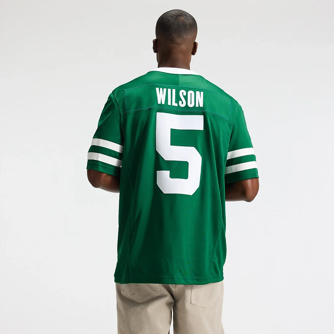 Zennovawear Garrett Wilson New York Jets Team Vapor FUSE. Stitched Limited Jersey - Legacy Green