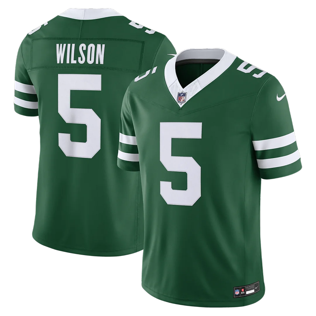 Zennovawear Garrett Wilson New York Jets Team Vapor FUSE. Stitched Limited Jersey - Legacy Green