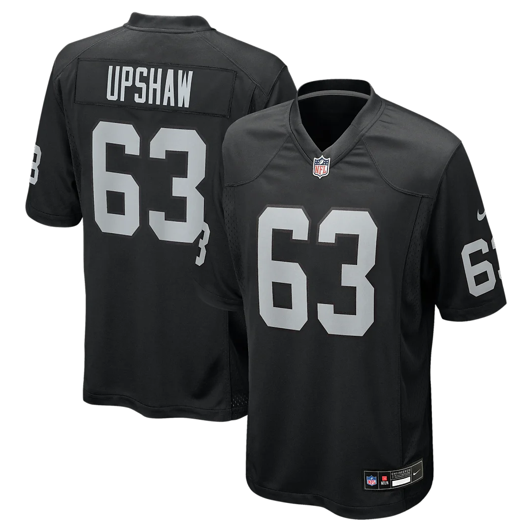 Zennovawear Gene Upshaw Las Vegas Raiders Game Retired Player Jersey - Black