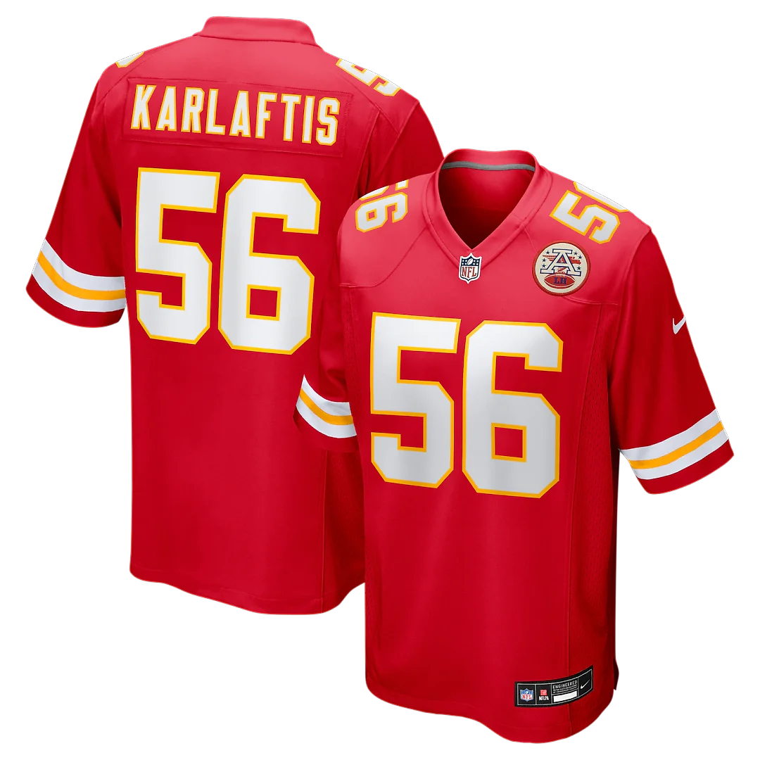 Zennovawear George Karlaftis Kansas City Chiefs Player Game Jersey - Red
