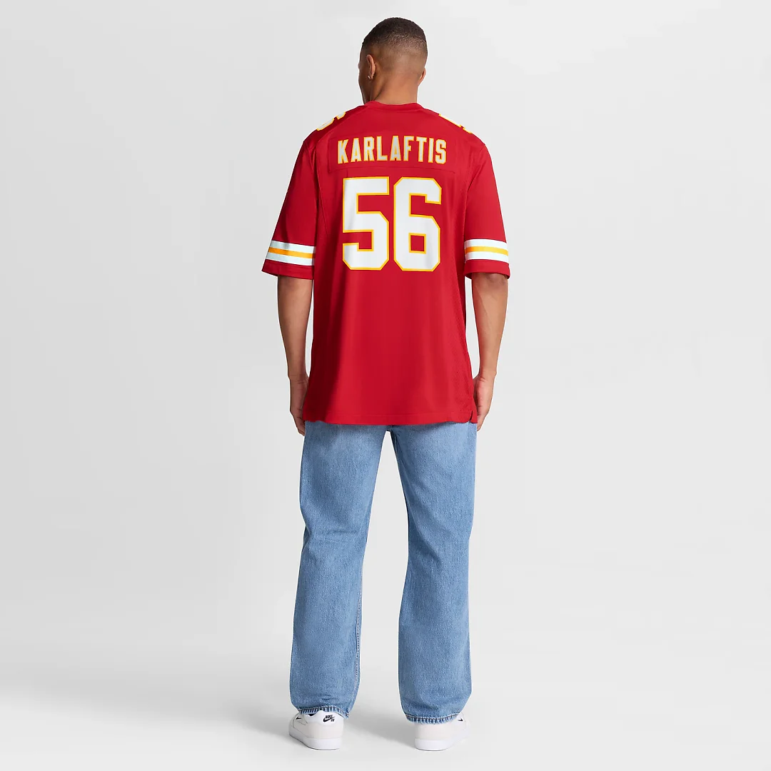 Zennovawear George Karlaftis Kansas City Chiefs Player Game Jersey - Red