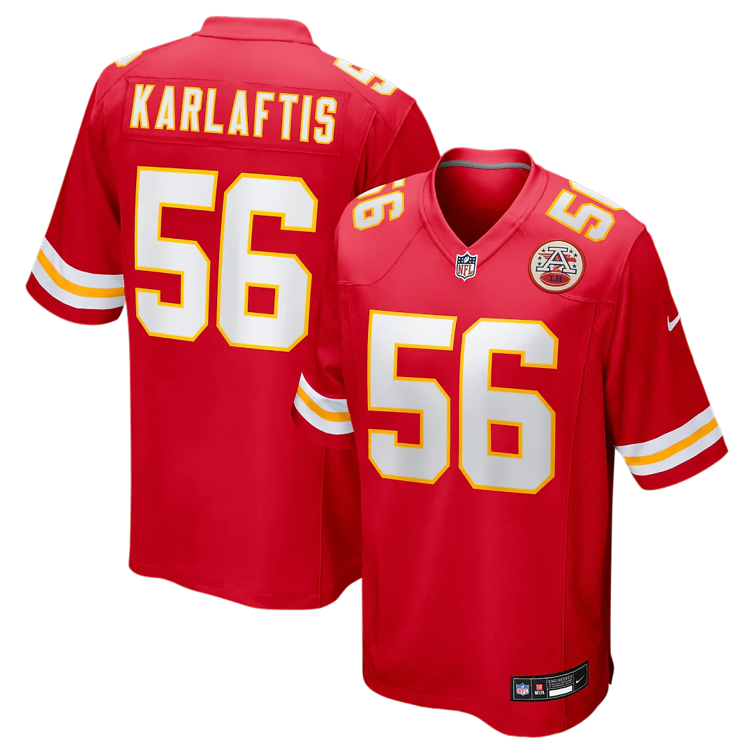 Zennovawear George Karlaftis Kansas City Chiefs Player Game Jersey - Red