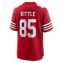 Zennovawear George Kittle San Francisco 49ers 80th Anniversary Game Jersey - Scarlet