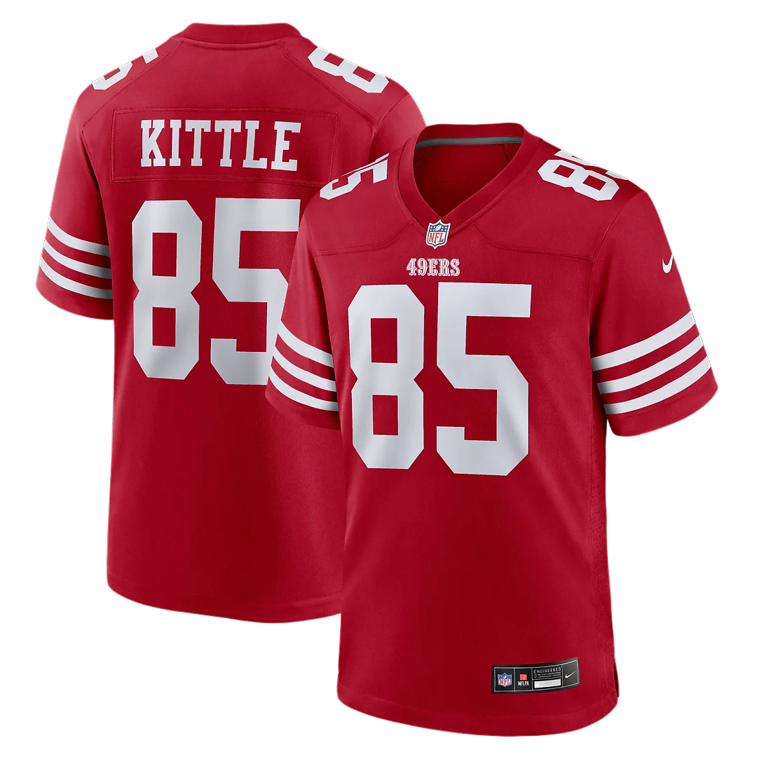 Zennovawear George Kittle San Francisco 49ers Player Game Jersey - Scarlet