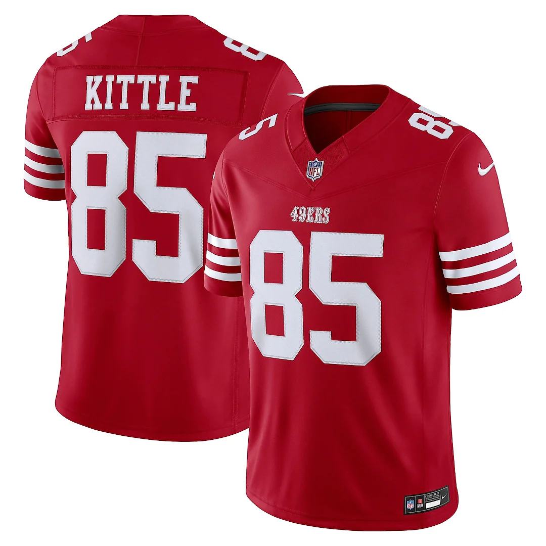 Zennovawear George Kittle San Francisco 49ers Team Vapor FUSE. Stitched Limited Jersey - Scarlet